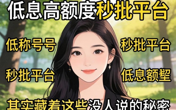 我试了一圈发现，那些号称低息高额度的秒批平台，其实藏着这些没人说的秘密