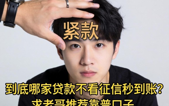 手头紧想下款，到底哪家贷款不看征信秒到账？求老哥推荐靠谱口子！