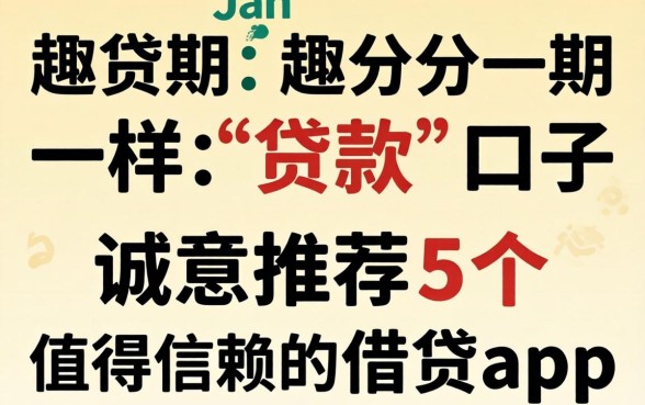 类似趣分期一样的贷款口子，诚意推荐5个值得信赖的借贷app
