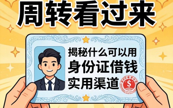 急需周转看过来：揭秘什么可以用身份证借钱的实用渠道