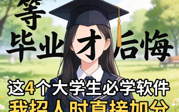 别等毕业才后悔：这4个大学生必学软件，我招人时直接加分