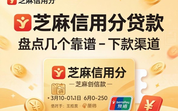 看芝麻信用分贷款的:盘点几个靠谱的下款渠道