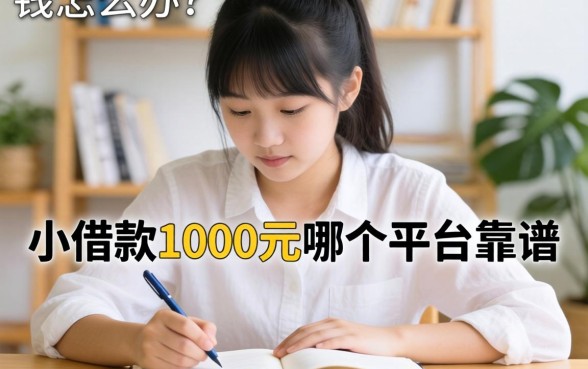 急需用钱怎么办？小借款1000元哪个平台靠谱？看完这篇避坑指南就懂了