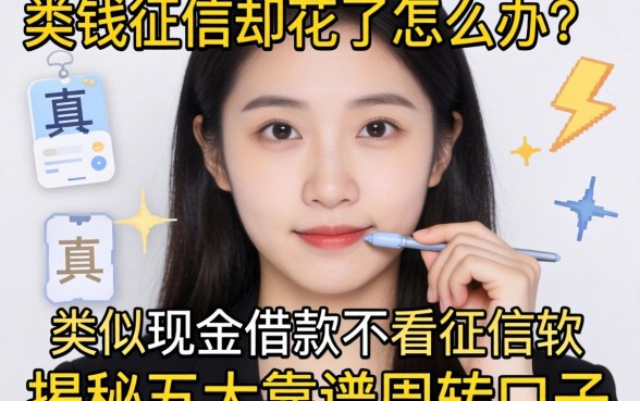 急需用钱征信却花了怎么办？类似现金借款不看征信的软件真的存在吗？揭秘五大靠谱周转口子