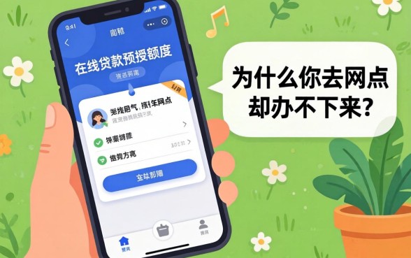 手机里弹出的在线贷款预授额度，为什么你去网点却办不下来？