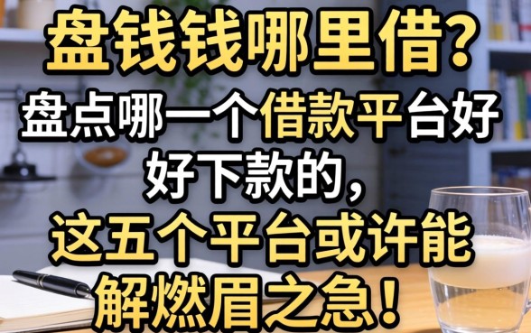 急需用钱哪里借?盘点哪一个借款平台好下款的,这五个平台或许能解燃眉之急!