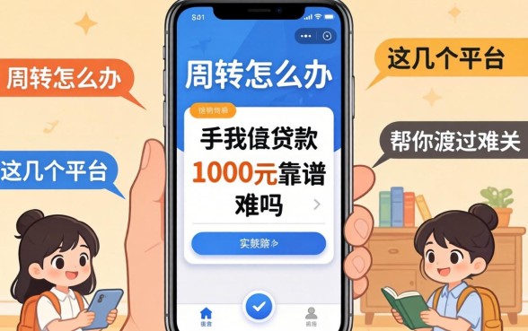 急需周转怎么办?手机贷款1000元靠谱吗?这几个平台帮你渡过难关