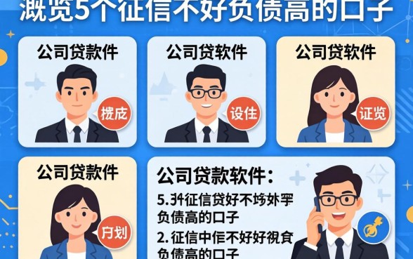 大公司贷款软件,概览5个征信不好负债高的口子