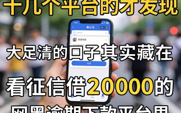 我试了十几个平台才发现，不看征信借2000的口子其实藏在网黑逾期下款平台里