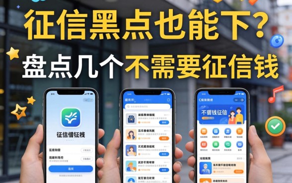 无视征信黑户也能下？盘点几个不需要征信的借钱软件