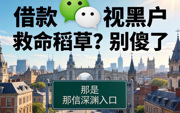 微信借款无视黑户是救命稻草？别傻了，那是深渊入口