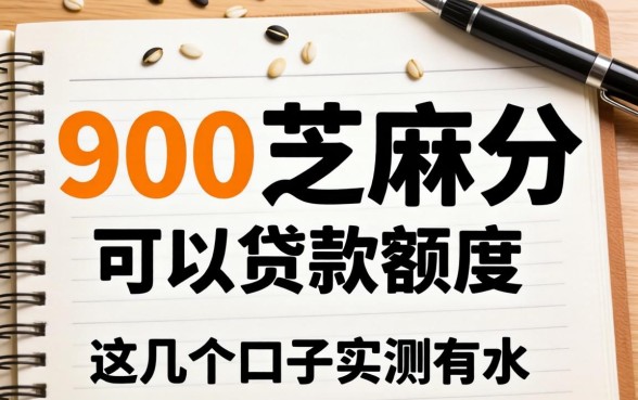 揭秘900芝麻分可以贷款额度，这几个口子实测有水