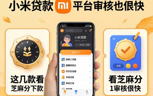 除了小米贷款，这几款看芝麻分下款的平台审核也很快