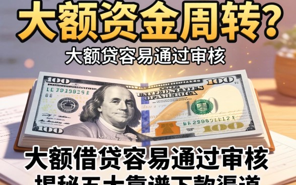急需资金周转?哪些大额借贷容易通过审核,揭秘五大靠谱下款渠道