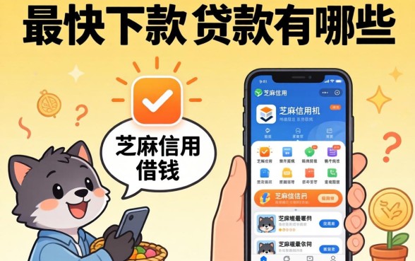 我试了最快下款的贷款有哪些，发现芝麻信用可以借钱的app里这几个最靠谱