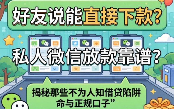 微信好友说能直接下款？私人微信放款靠谱吗？揭秘那些不为人知的借贷陷阱与正规口子