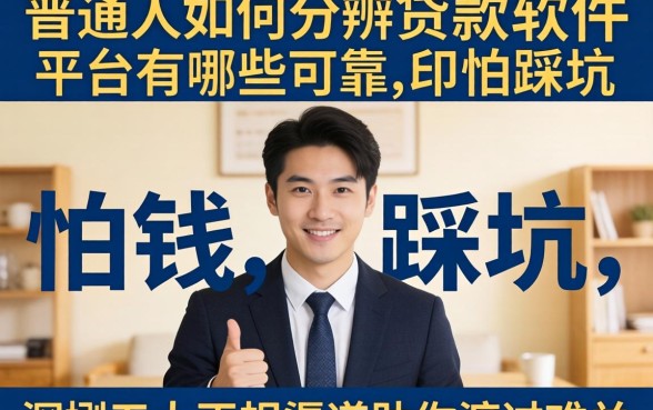 急需用钱却怕踩坑?普通人如何分辨贷款软件平台有哪些可靠?深扒五大正规渠道助你渡过难关