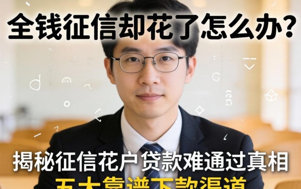 急需用钱征信却花了怎么办？揭秘征信花户贷款难通过的真相与五大靠谱下款渠道