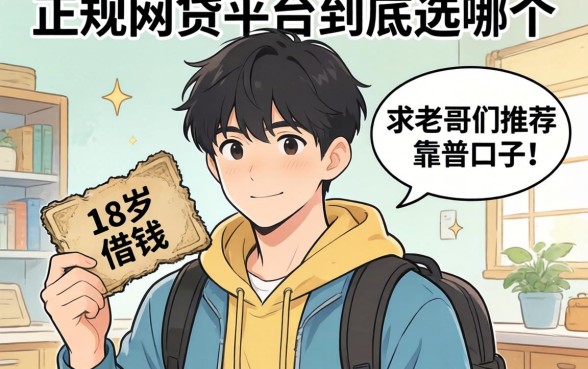 刚满18岁想借钱，正规网贷平台到底选哪个？求老哥们推荐靠谱口子！