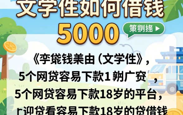 大学生如何借钱5000，罗列5个网贷容易下款18岁的平台