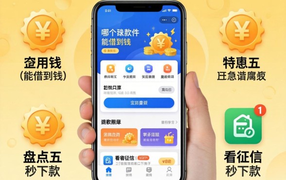 急用钱手机上哪个软件能借到钱？盘点五个不看征信秒下款的口子