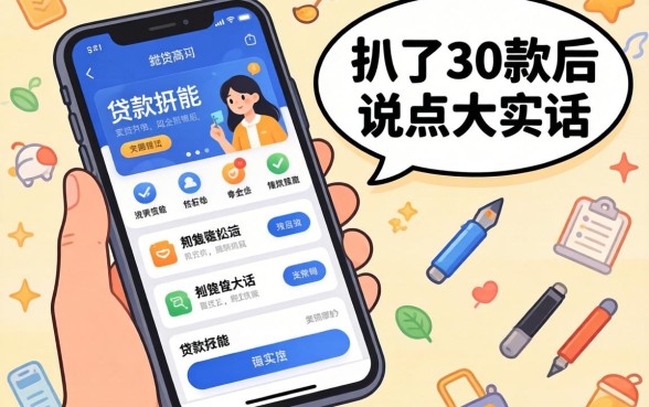 现在好用的贷款软件有哪些？我扒了30款后说点大实话