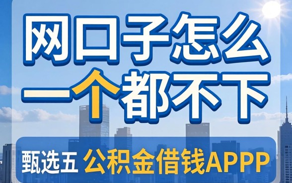 网贷口子怎么一个都不下,甄选五个公积金借钱app