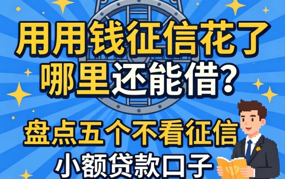 急用钱征信花了哪里还能借？盘点五个不看征信的小额贷款口子