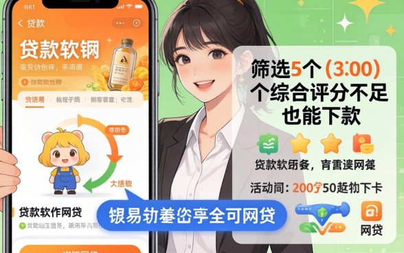 极容易通过的贷款软件，筛选5个综合评分不足也能下款的网贷