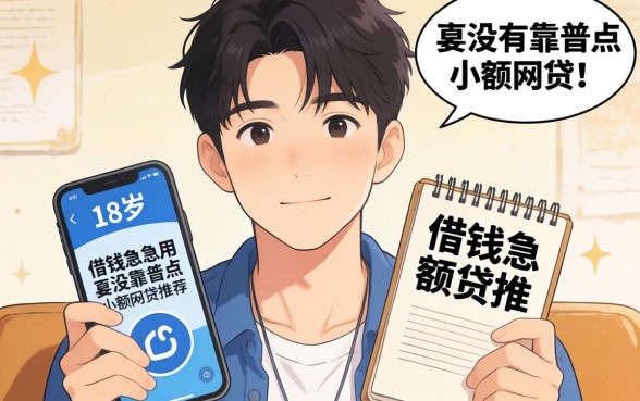 刚满18岁想借钱急用，有没有靠谱点的小额网贷推荐？