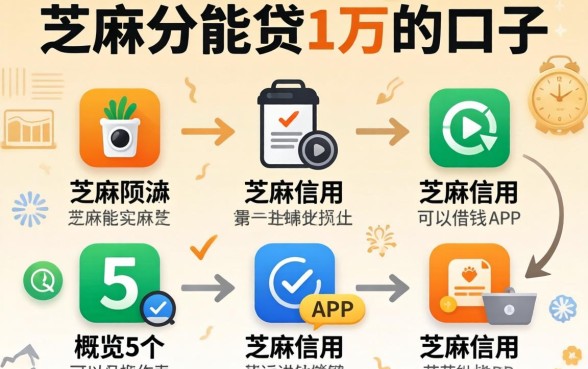 芝麻分能贷1万的口子，概览5个芝麻信用可以借钱的app