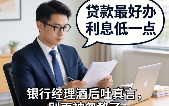 什么贷款最好办利息低一点？银行经理酒后吐真言，别再被忽悠了