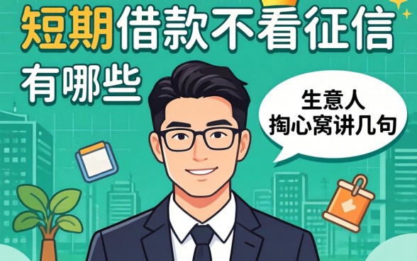 短期借款不看征信的有哪些平台？生意人掏心窝讲几句
