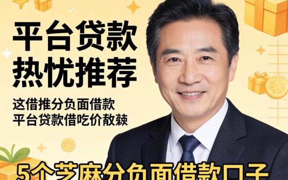 五十多岁的平台贷款，热忱推荐5个芝麻分负面借款的口子