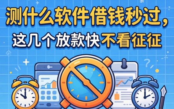 实测什么软件借钱秒通过，这几个放款快不看征信