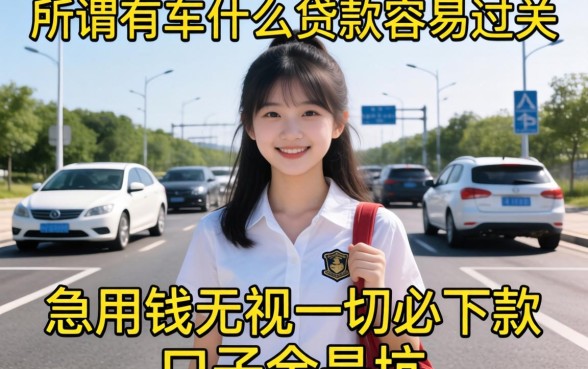 我试了一圈才发现,那些所谓有车什么贷款容易过关的和急用钱无视一切必下款的口子全是坑