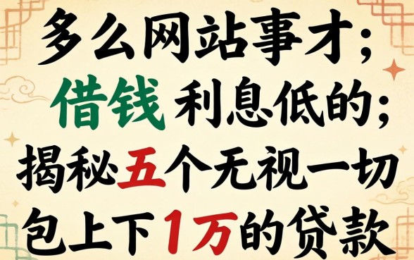 什么网站可以借钱利息低的，揭秘五个无视一切包下1万的贷款