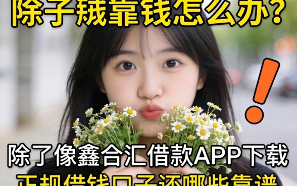 急需用钱怎么办？除了像鑫合汇借款app下载一样正规的借钱口子，还有哪些靠谱选择？