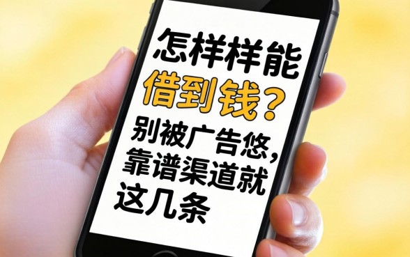 手机上怎样能借到钱？别被广告忽悠，靠谱渠道就这几条