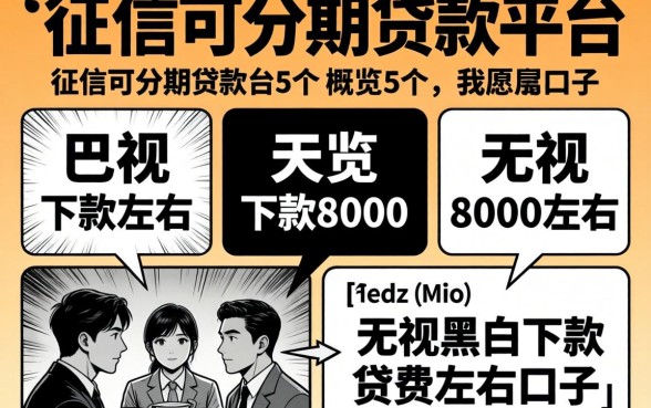 不看征信可分期的贷款平台，概览5个无视黑白下款8000左右的口子