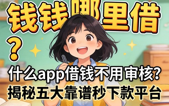 急需用钱哪里借？什么app借钱不用审核？揭秘五大靠谱秒下款平台