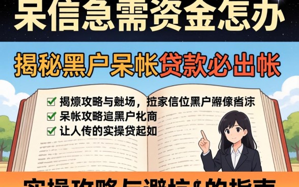 征信黑户且有呆账急需资金怎么办?揭秘黑户呆帐贷款必出帐的实操攻略与避坑指南