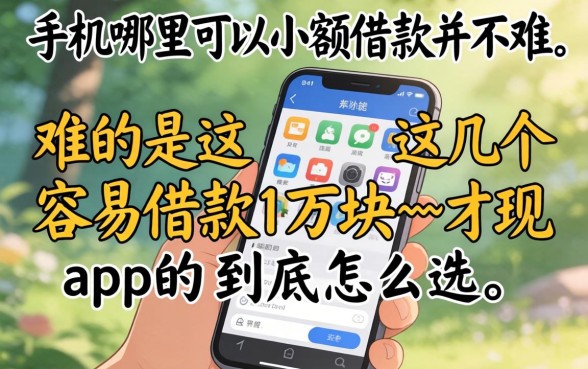 我试了一圈才发现，手机哪里可以小额借款并不难，难的是这几个容易借款1万块的app到底怎么选