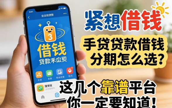 手头紧想借钱？手机贷贷款借钱分期怎么选？这几个靠谱平台你一定要知道！