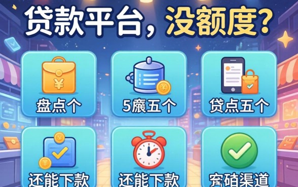 在线贷款平台 没额度?盘点五个还能下款的渠道
