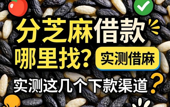 芝麻分芝麻借款哪里找？实测这几个下款渠道