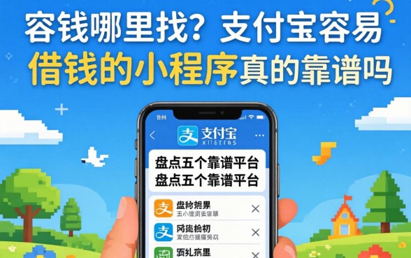急需用钱哪里找?支付宝容易借钱的小程序真的靠谱吗?盘点五个靠谱平台