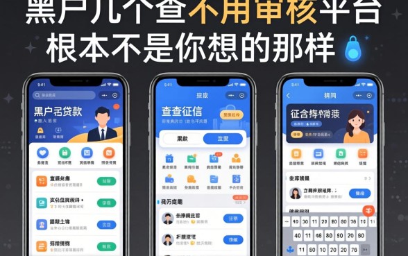 我试了几个不查征信和黑户的贷款app，发现不用审核的平台根本不是你想的那样