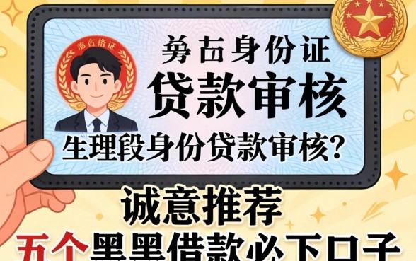 临时身份证可以贷款审核吗，诚意推荐五个黑户借款必下口子