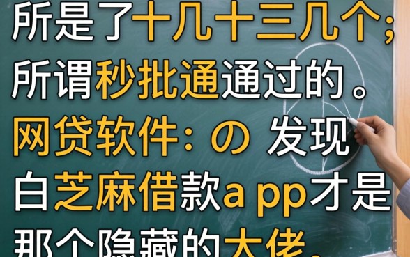 我试了十几个所谓秒批通过的网贷软件，发现白芝麻借款app才是那个隐藏的大佬